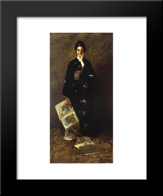 The Japanese Book 20x24 Black Modern Wood Framed Art Print Poster by Chase, William Merritt