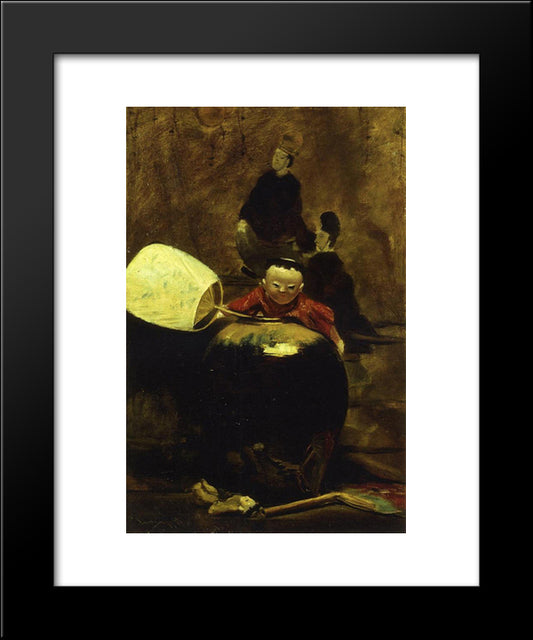 The Japanese Doll 20x24 Black Modern Wood Framed Art Print Poster by Chase, William Merritt