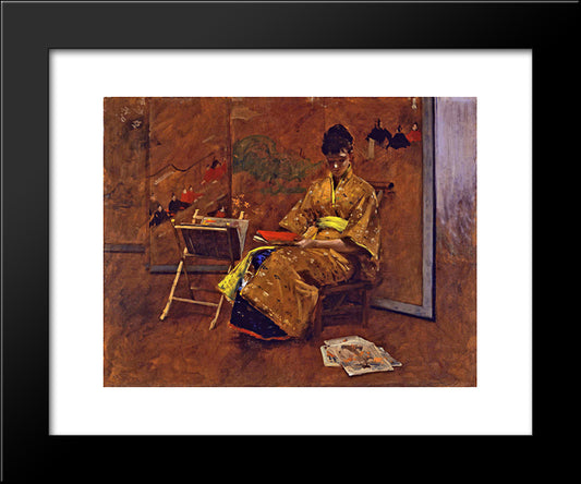 The Kimono 20x24 Black Modern Wood Framed Art Print Poster by Chase, William Merritt