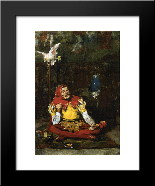 The King'S Jester 20x24 Black Modern Wood Framed Art Print Poster by Chase, William Merritt