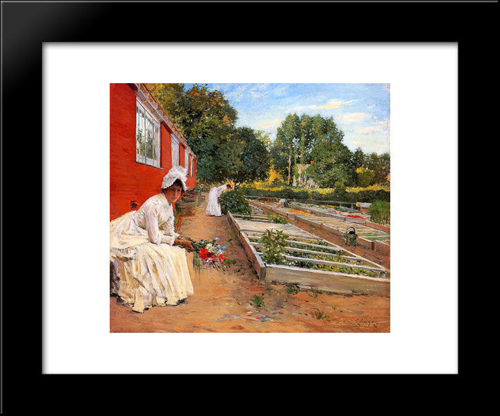 The Nursery 20x24 Black Modern Wood Framed Art Print Poster by Chase, William Merritt