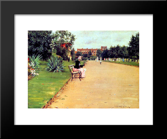 The Park 20x24 Black Modern Wood Framed Art Print Poster by Chase, William Merritt