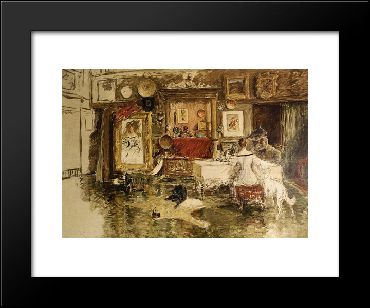 The Tenth Street Studio 20x24 Black Modern Wood Framed Art Print Poster by Chase, William Merritt