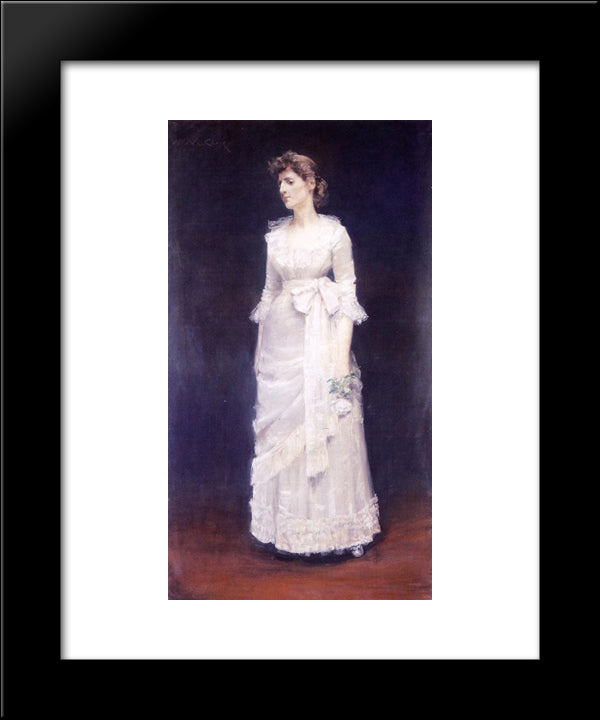 The White Rose, Aka Miss Jessup 20x24 Black Modern Wood Framed Art Print Poster by Chase, William Merritt