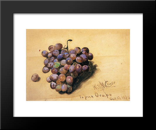 Topaz Grapes 20x24 Black Modern Wood Framed Art Print Poster by Chase, William Merritt