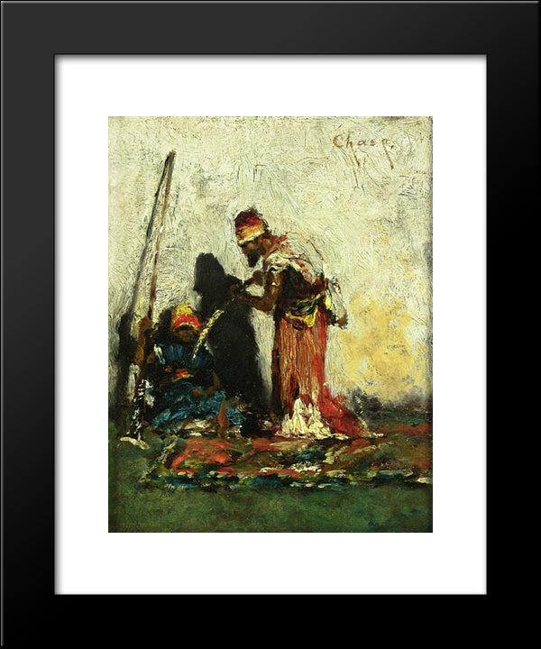 Two Arabs 20x24 Black Modern Wood Framed Art Print Poster by Chase, William Merritt