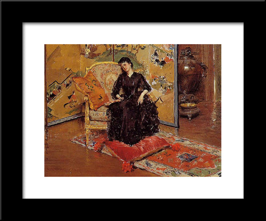 Weary, Aka Who Rang 20x24 Black Modern Wood Framed Art Print Poster by Chase, William Merritt