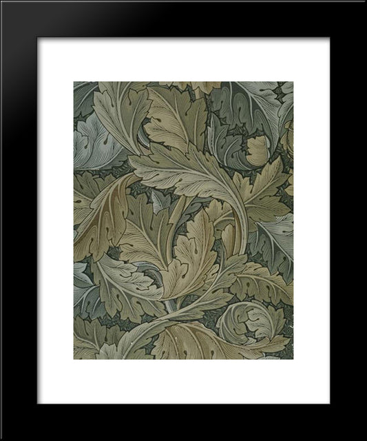 Acanthus Wallpaper 20x24 Black Modern Wood Framed Art Print Poster by Morris, William