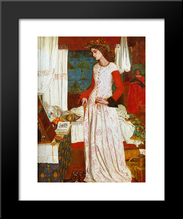 La Belle Iseult 20x24 Black Modern Wood Framed Art Print Poster by Morris, William