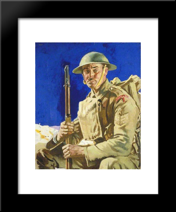 A Grenadier Guardsman 1917 20x24 Black Modern Wood Framed Art Print Poster by Orpen, William