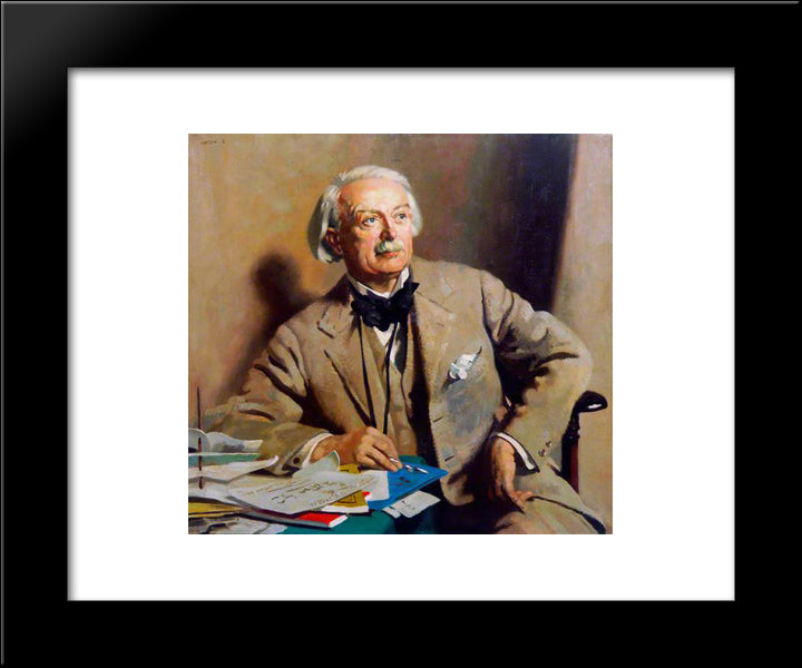 David Lloyd George, 1St Earl Lloyd-George Of Dwyfor, Prime Minister 1927 20x24 Black Modern Wood Framed Art Print Poster by Orpen, William