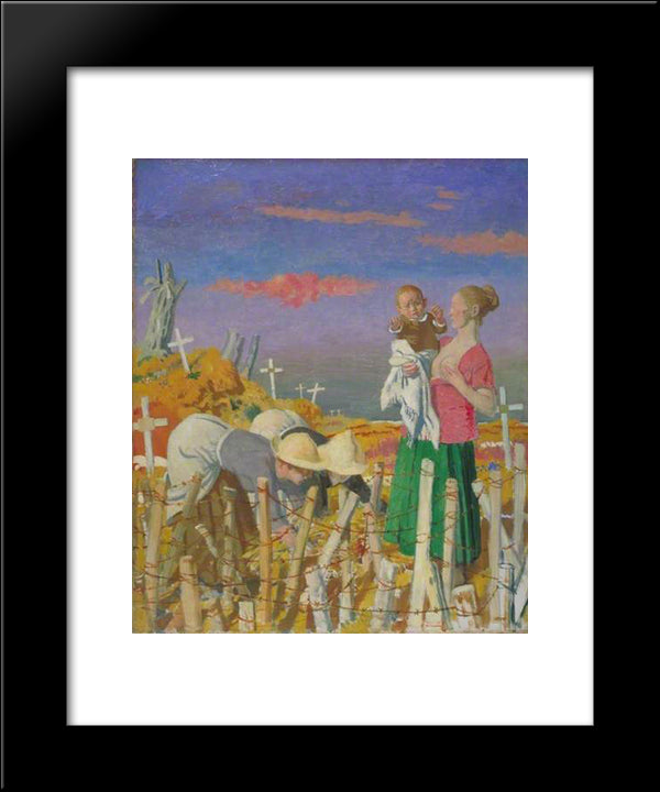Harvest 1918 20x24 Black Modern Wood Framed Art Print Poster by Orpen, William