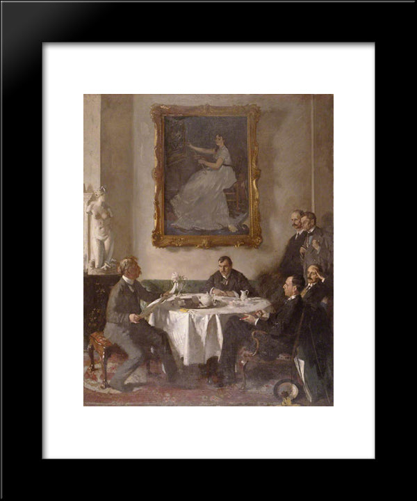 Homage To Manet 1909 20x24 Black Modern Wood Framed Art Print Poster by Orpen, William