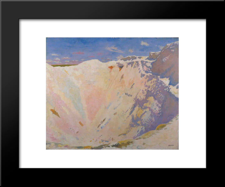 Inside A Small Mine Crater, La Boisselle 1917 20x24 Black Modern Wood Framed Art Print Poster by Orpen, William