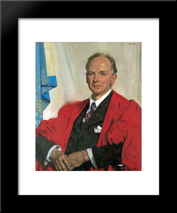Professor Gregory Foster 20x24 Black Modern Wood Framed Art Print Poster by Orpen, William