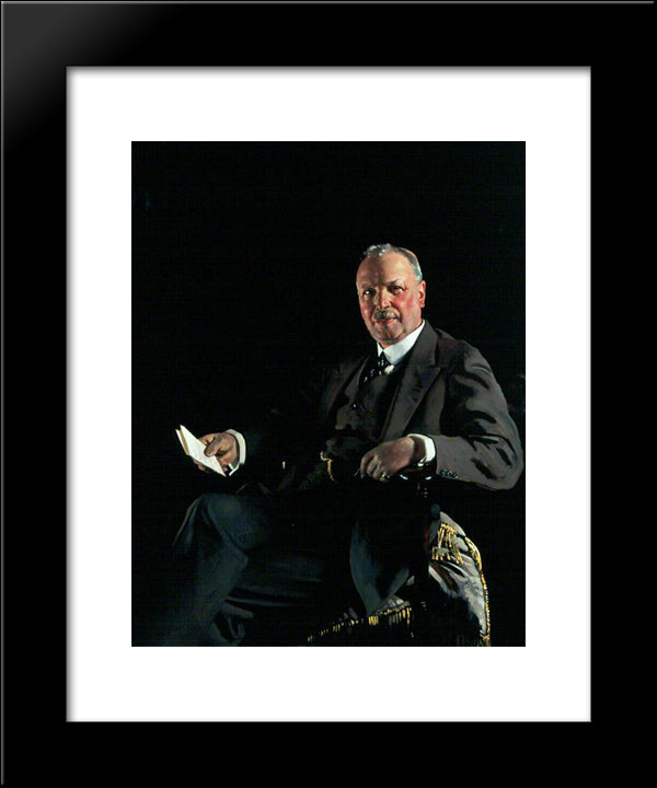 Sir Thomas Jaffrey, Bt, Lld, Chairman Of Aberdeen Art Gallery Committee 1926 20x24 Black Modern Wood Framed Art Print Poster by Orpen, William
