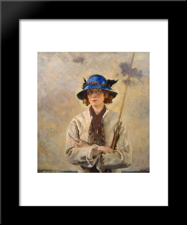 The Angler 1912 20x24 Black Modern Wood Framed Art Print Poster by Orpen, William