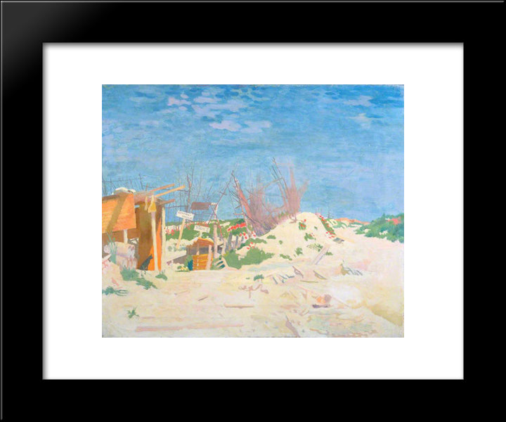 The Main Street, Thiepval 1917 20x24 Black Modern Wood Framed Art Print Poster by Orpen, William