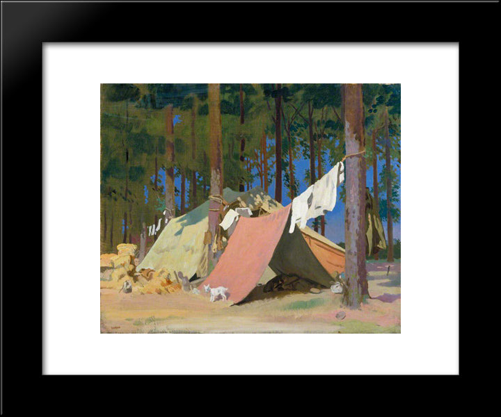 The Mascot Of The Coldstream Guards 1917 20x24 Black Modern Wood Framed Art Print Poster by Orpen, William