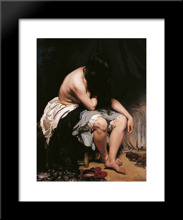 The Spanish Woman 1905 20x24 Black Modern Wood Framed Art Print Poster by Orpen, William