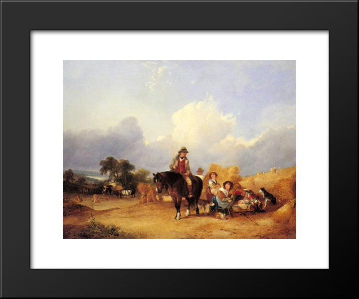 Harvest Time 20x24 Black Modern Wood Framed Art Print Poster by Shayer, William