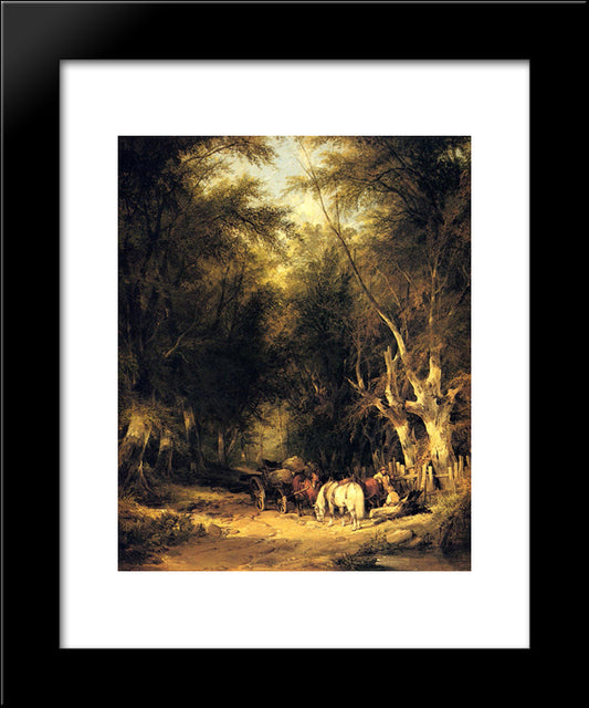 In The New Forest 20x24 Black Modern Wood Framed Art Print Poster by Shayer, William