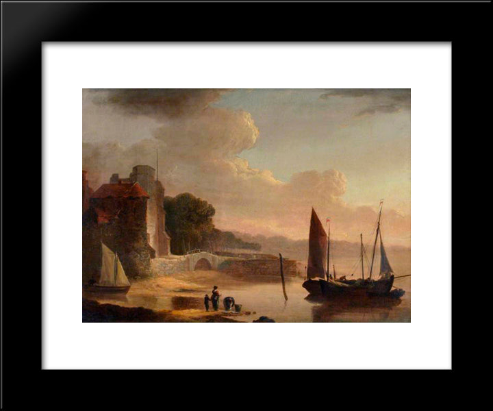 Mouth Of The Old Canal 20x24 Black Modern Wood Framed Art Print Poster by Shayer, William