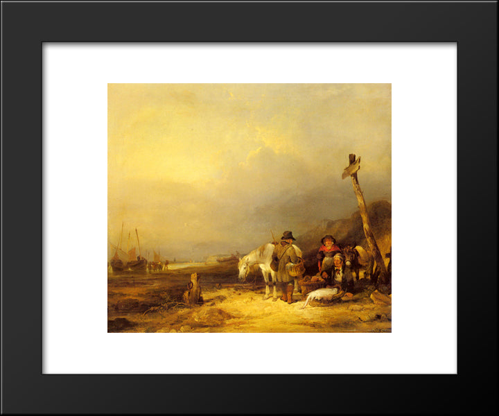 On The South Coast 20x24 Black Modern Wood Framed Art Print Poster by Shayer, William