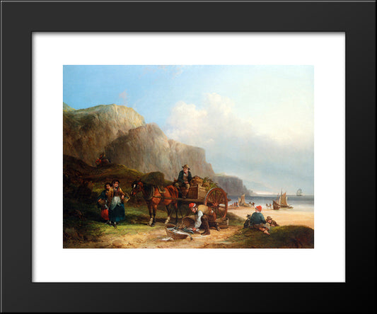 Scene In The Isle Of Wight 20x24 Black Modern Wood Framed Art Print Poster by Shayer, William