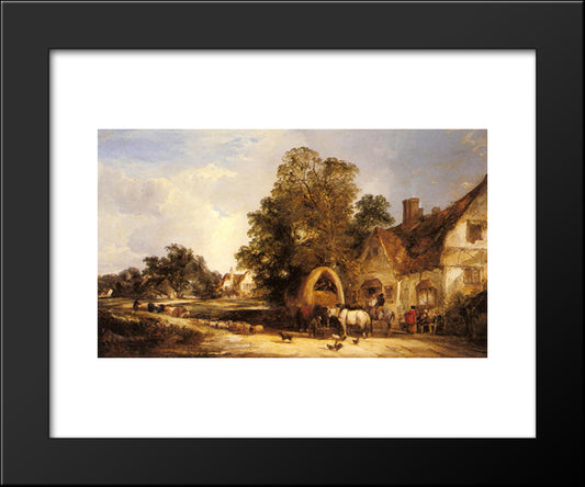 The Half Way House, Thatcham 20x24 Black Modern Wood Framed Art Print Poster by Shayer, William