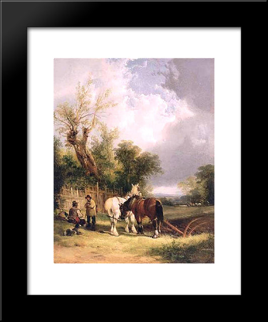 The Ploughman'S Rest 20x24 Black Modern Wood Framed Art Print Poster by Shayer, William