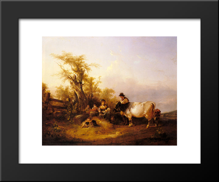 The Road To Market 20x24 Black Modern Wood Framed Art Print Poster by Shayer, William