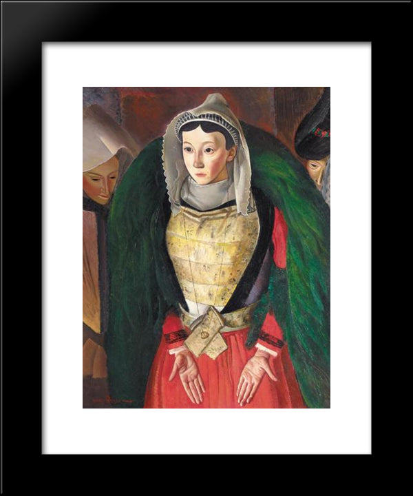 Woman From Bretagne 20x24 Black Modern Wood Framed Art Print Poster by Grigoriev, Boris