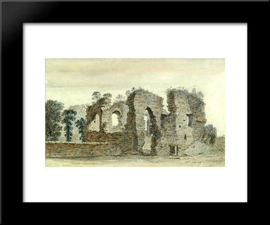 Alburbury Castle West, Shropshire 20x24 Black Modern Wood Framed Art Print Poster by Williams, William