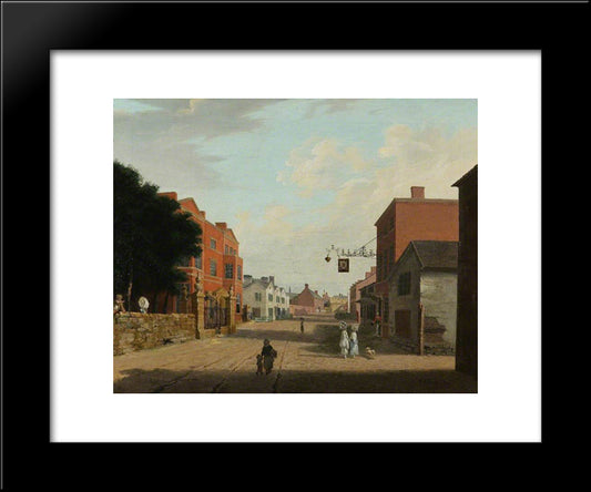 Church Street, Oswestry, Shropshire 20x24 Black Modern Wood Framed Art Print Poster by Williams, William