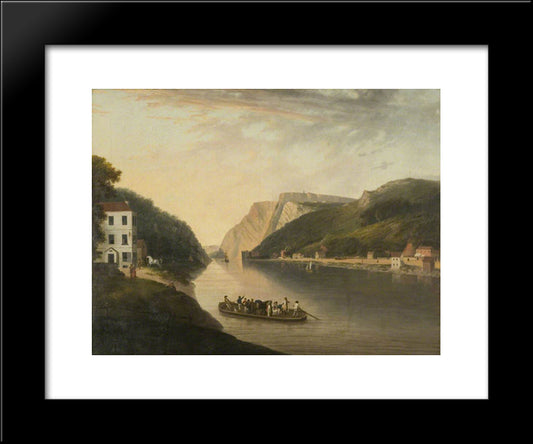 Hotwells And Rownham Ferry 20x24 Black Modern Wood Framed Art Print Poster by Williams, William