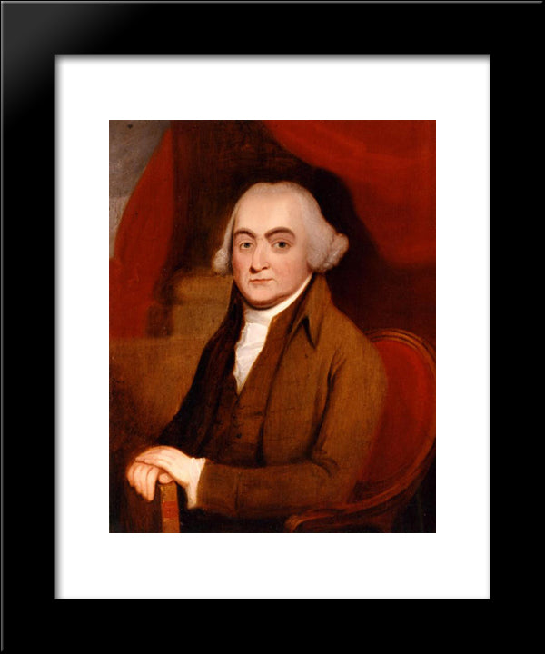 John Adams 20x24 Black Modern Wood Framed Art Print Poster by Williams, William