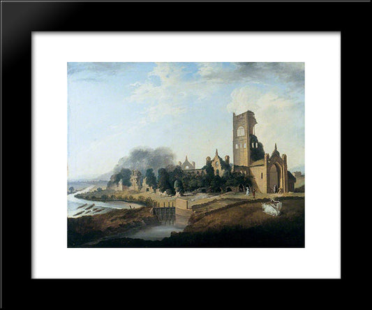 Kirkstall Abbey, Leeds 20x24 Black Modern Wood Framed Art Print Poster by Williams, William