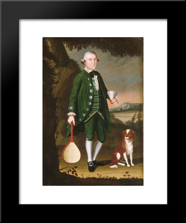 Portrait Of A Boy, Probably Of The Crossfield Family 20x24 Black Modern Wood Framed Art Print Poster by Williams, William