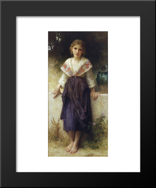 A Moment Of Rest 20x24 Black Modern Wood Framed Art Print Poster by Bouguereau, William Adolphe