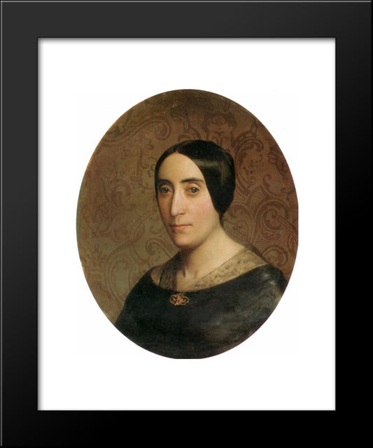 A Portrait Of Amelina Dufaud 20x24 Black Modern Wood Framed Art Print Poster by Bouguereau, William Adolphe