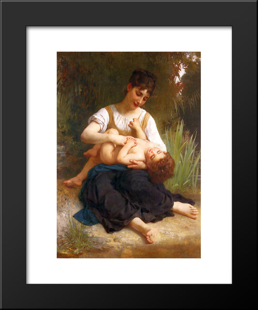Adolphus Child And Teen 20x24 Black Modern Wood Framed Art Print Poster by Bouguereau, William Adolphe