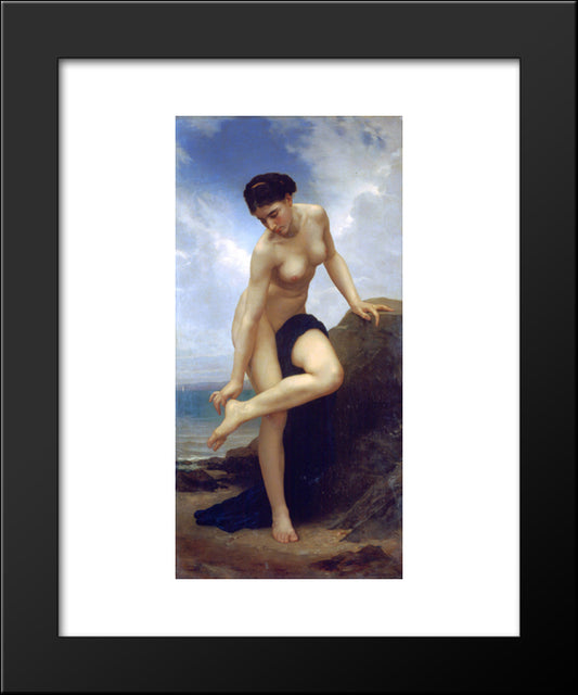 After The Bath 20x24 Black Modern Wood Framed Art Print Poster by Bouguereau, William Adolphe
