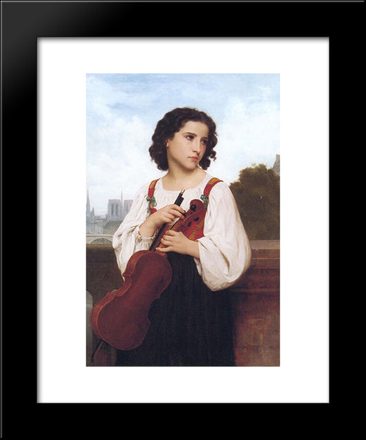 Alone In The World 20x24 Black Modern Wood Framed Art Print Poster by Bouguereau, William Adolphe