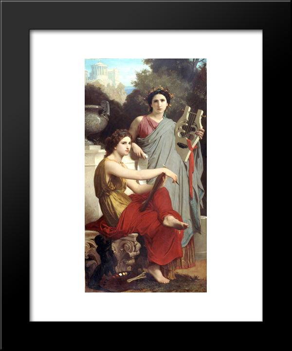 Art And Literature 20x24 Black Modern Wood Framed Art Print Poster by Bouguereau, William Adolphe