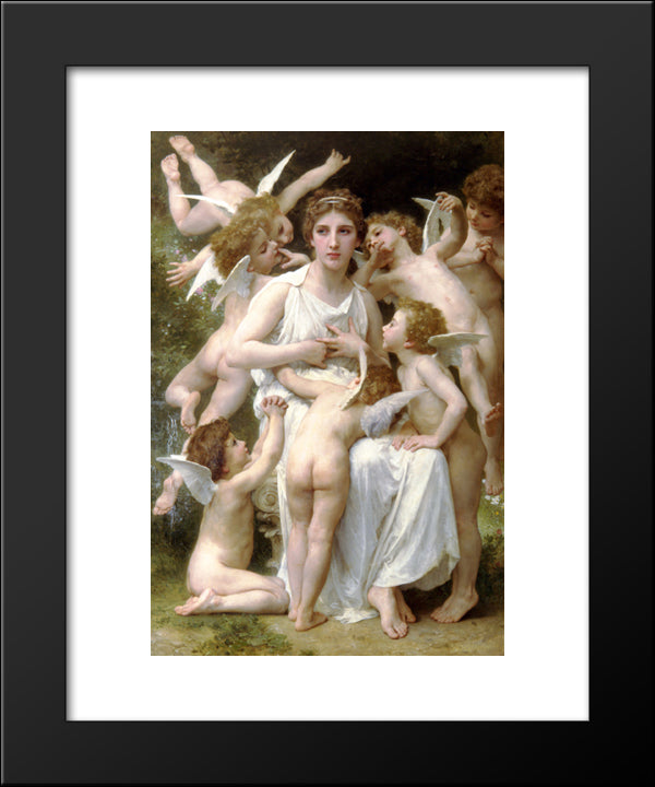 Assault 20x24 Black Modern Wood Framed Art Print Poster by Bouguereau, William Adolphe