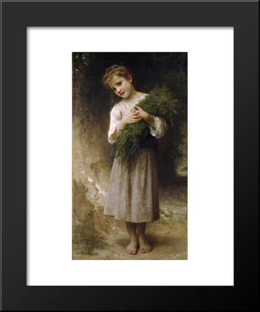 Back Fields 20x24 Black Modern Wood Framed Art Print Poster by Bouguereau, William Adolphe