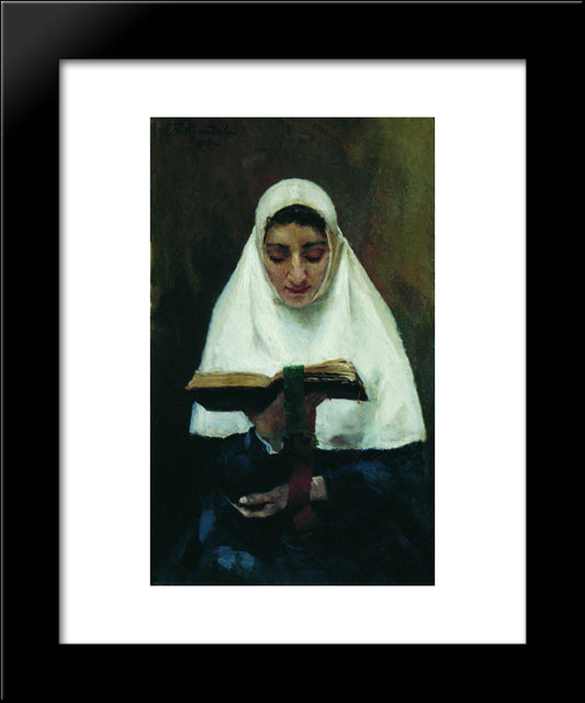 Abbess 20x24 Black Modern Wood Framed Art Print Poster by Kustodiev, Boris
