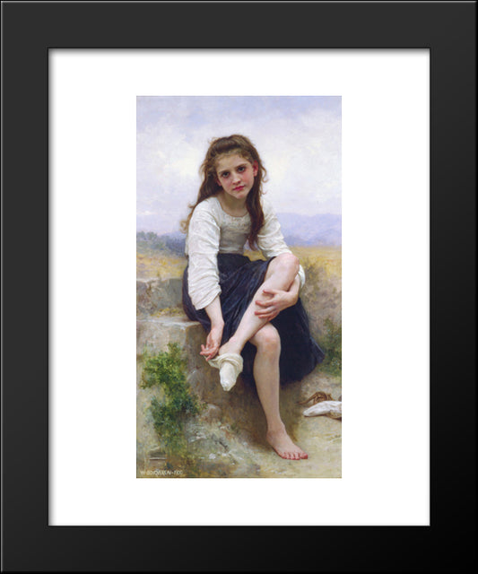 Before The Bath 20x24 Black Modern Wood Framed Art Print Poster by Bouguereau, William Adolphe