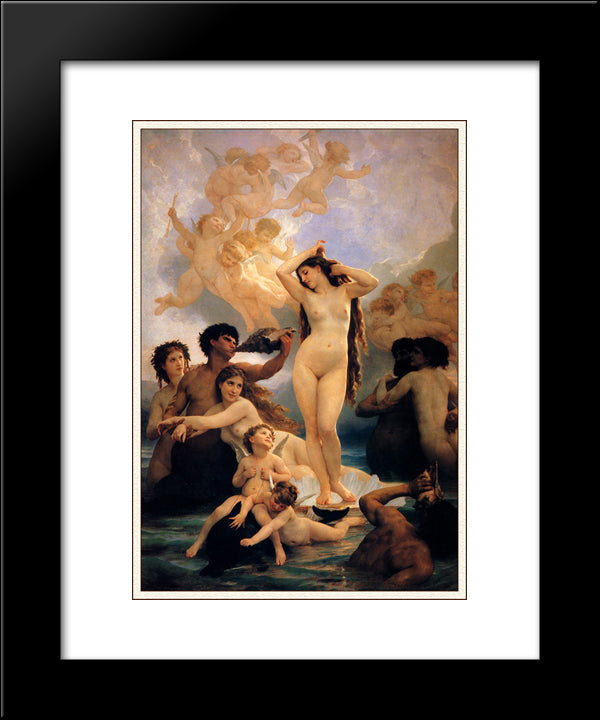 Birth Of Venus 20x24 Black Modern Wood Framed Art Print Poster by Bouguereau, William Adolphe